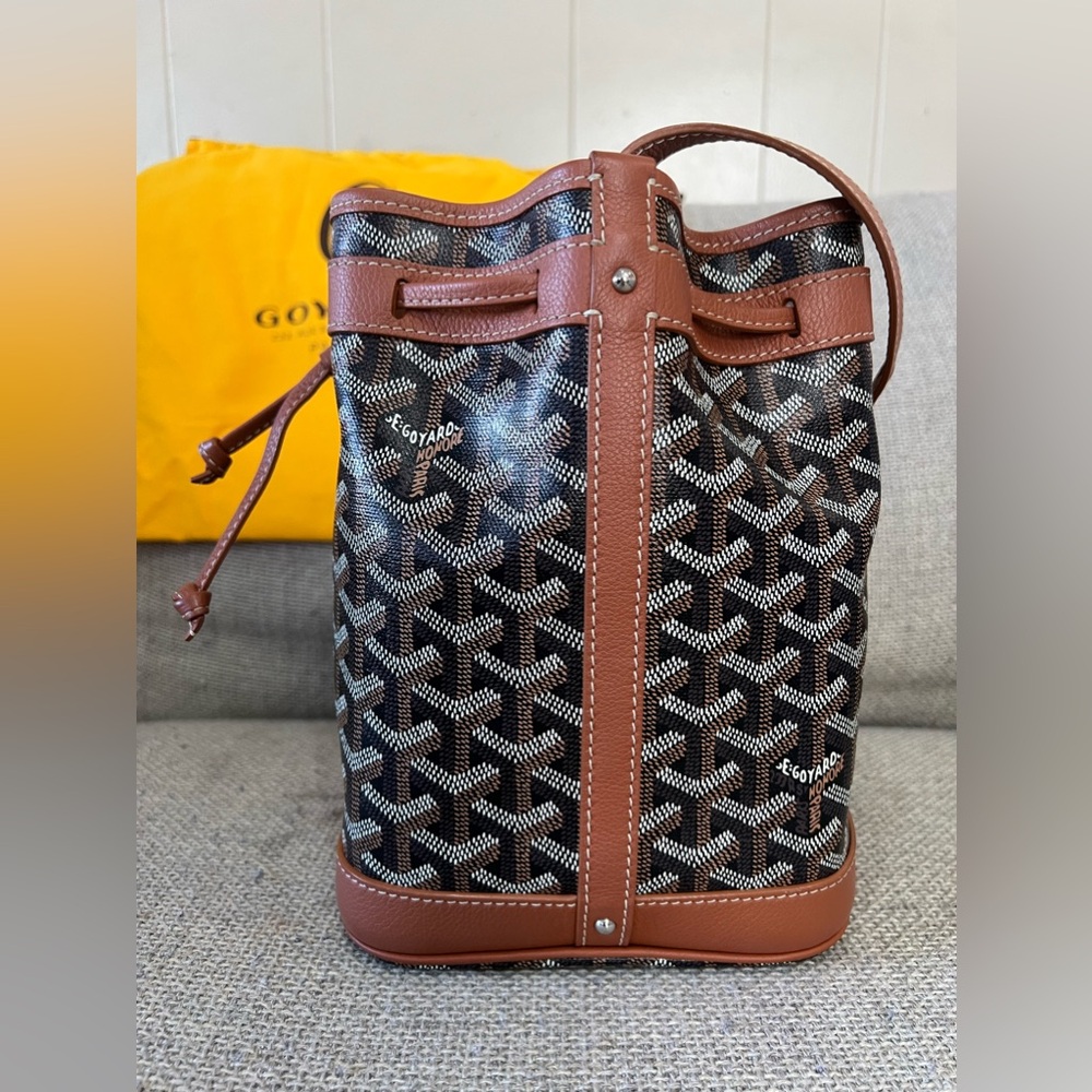 GOYARD Goyardine Petit Flot Bucket Bag PM Black Gold - Picture 4 of 16